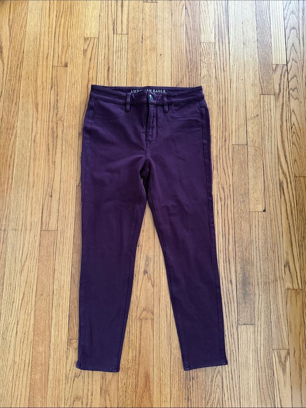 American Eagle Outfitters Women's Dark Plum Skinny Jeans